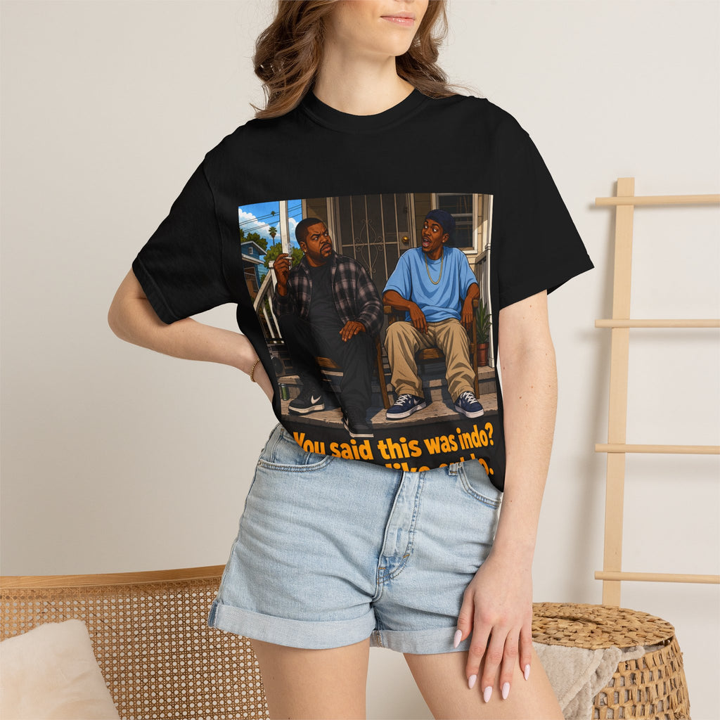 Graphic T-Shirt — "You said this was indo? Smell like outdo." Retro Movie Quote Tee