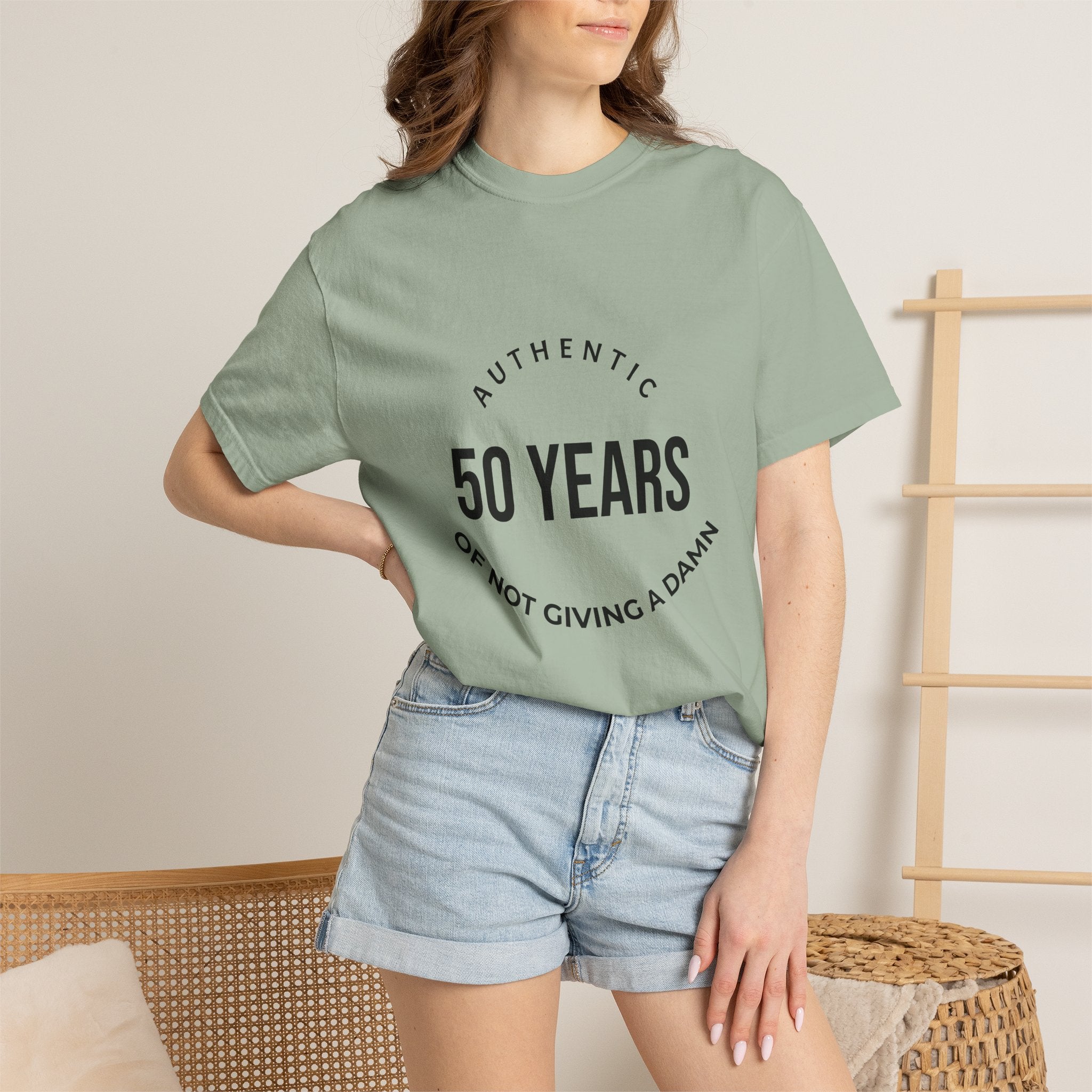 50th Birthday Tee — "50 Years of Not Giving a Damn" Gen X Retro Shirt