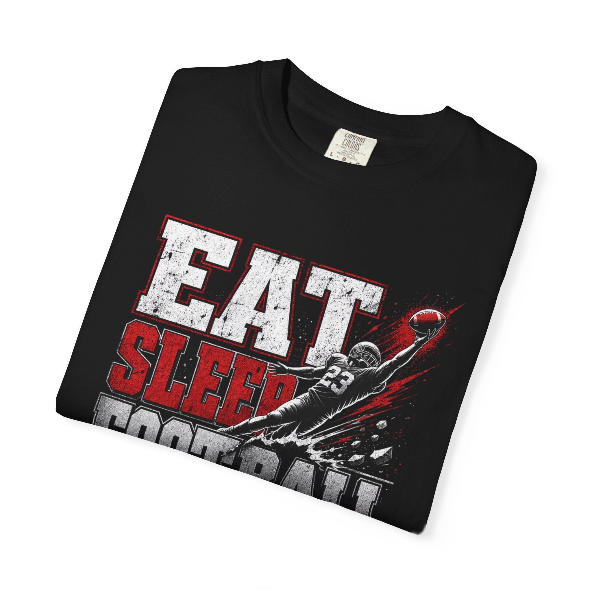 Eat Sleep Football Repeat T-Shirt — Football Fan Tee for Players & Fans