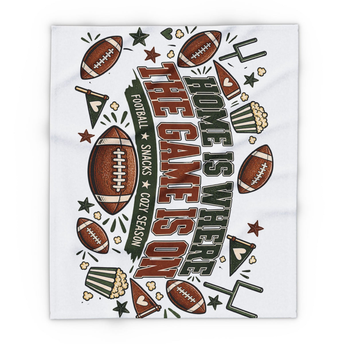 Home Is Where the Game Is On Fleece Blanket 🏈