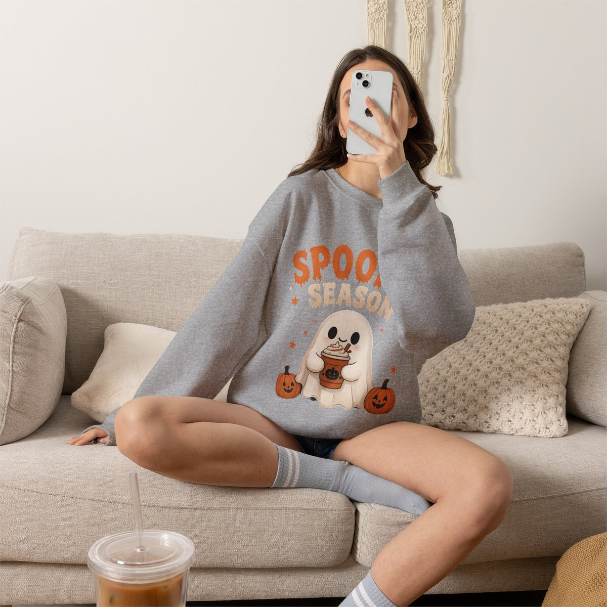 Spooky Season Ghost Sweatshirt 👻🎃