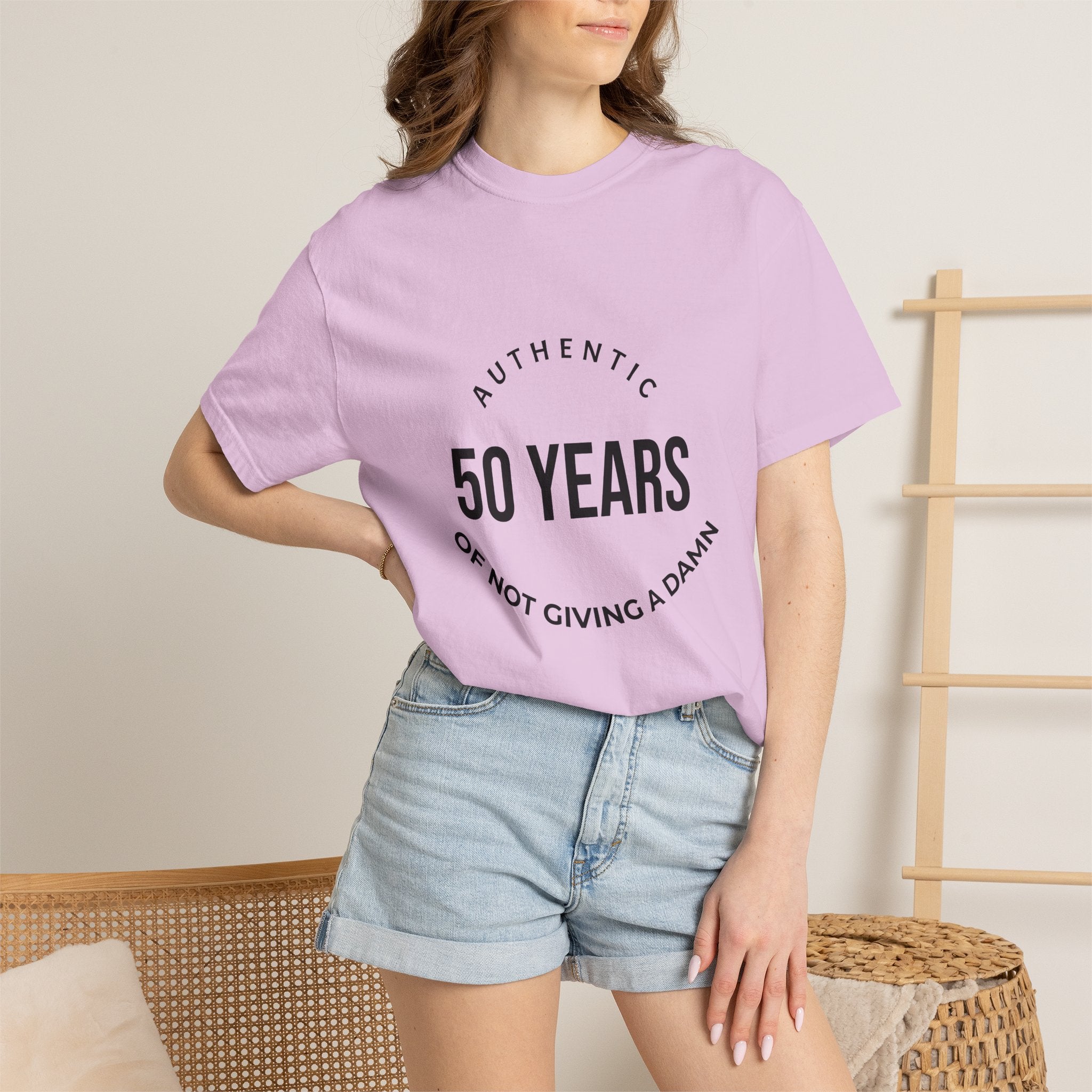 50th Birthday Tee — "50 Years of Not Giving a Damn" Gen X Retro Shirt