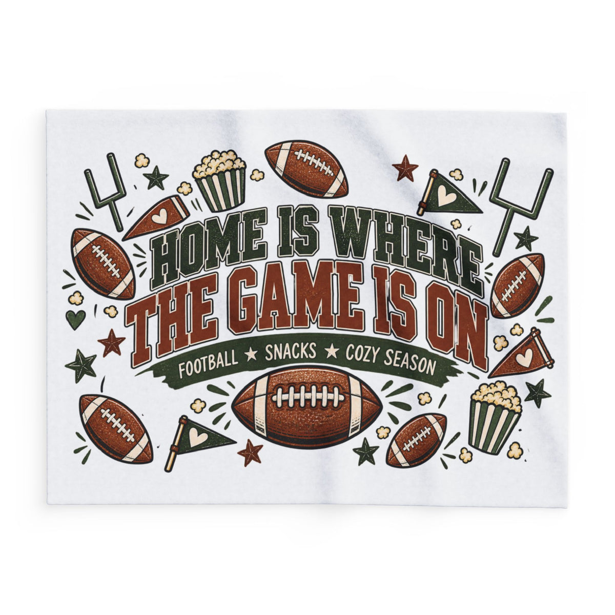 Home Is Where the Game Is On Fleece Blanket 🏈