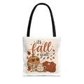 Fall Tote Bag – "It's Fall Y'all" Pumpkin Sweater Coffee Graphic