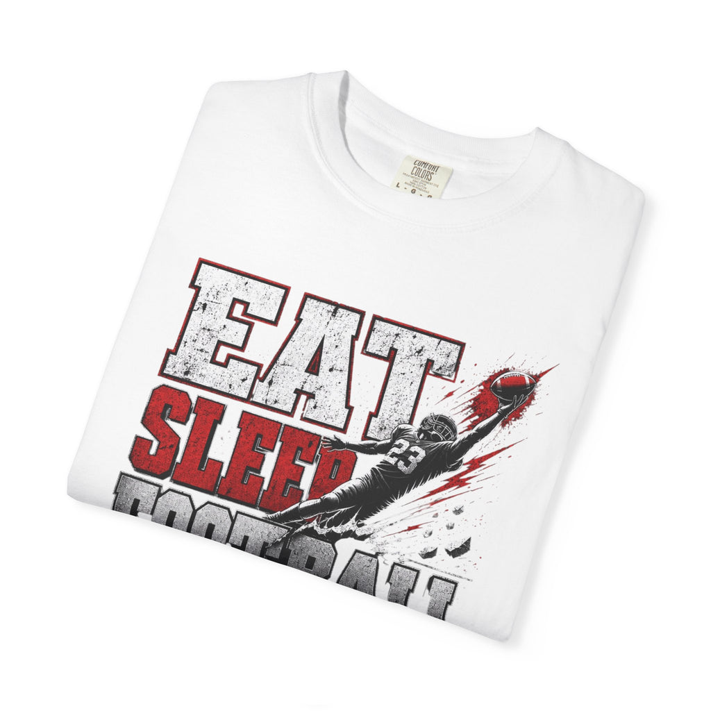 Eat Sleep Football Repeat T-Shirt — Football Fan Tee for Players & Fans