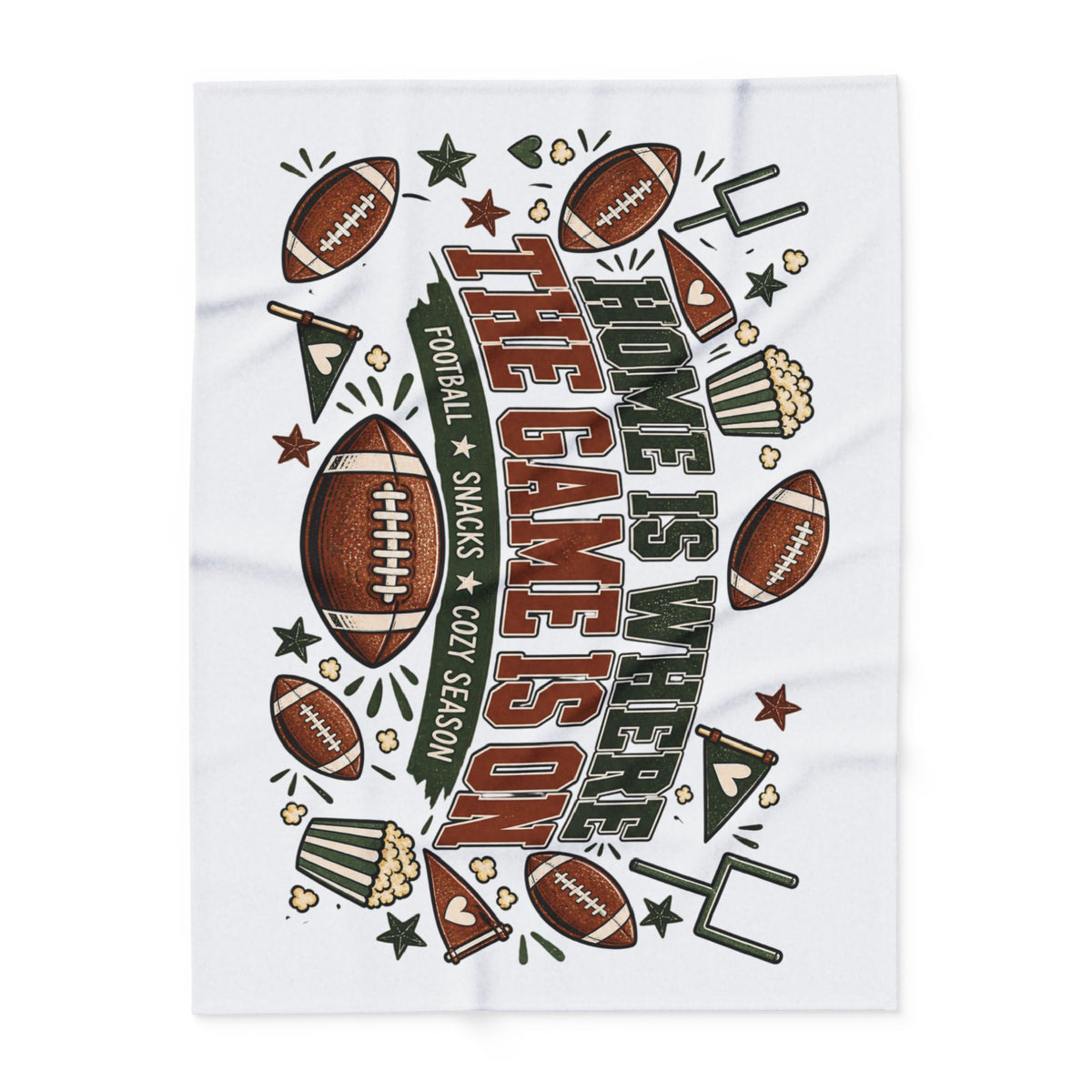 Home Is Where the Game Is On Fleece Blanket 🏈