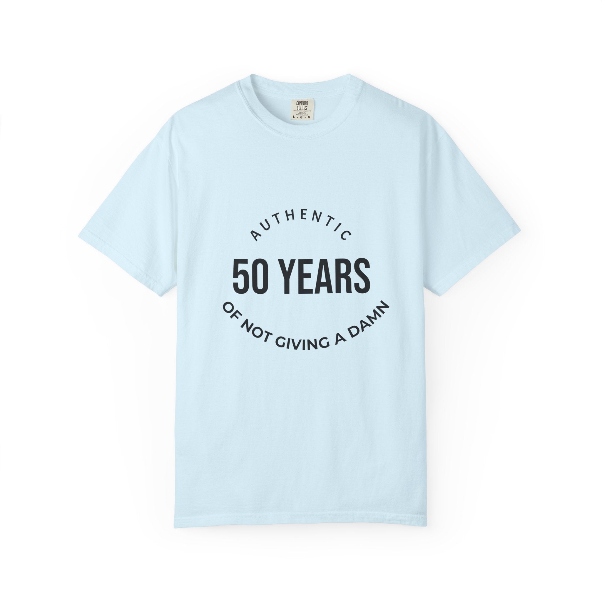 50th Birthday Tee — "50 Years of Not Giving a Damn" Gen X Retro Shirt