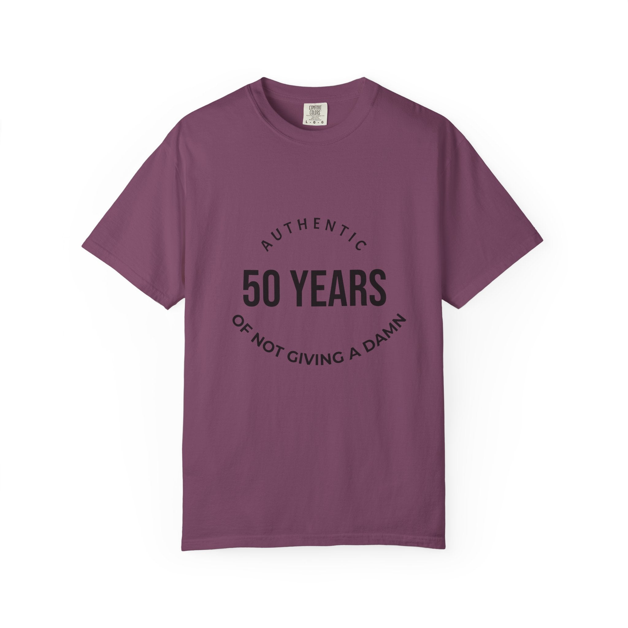 50th Birthday Tee — "50 Years of Not Giving a Damn" Gen X Retro Shirt