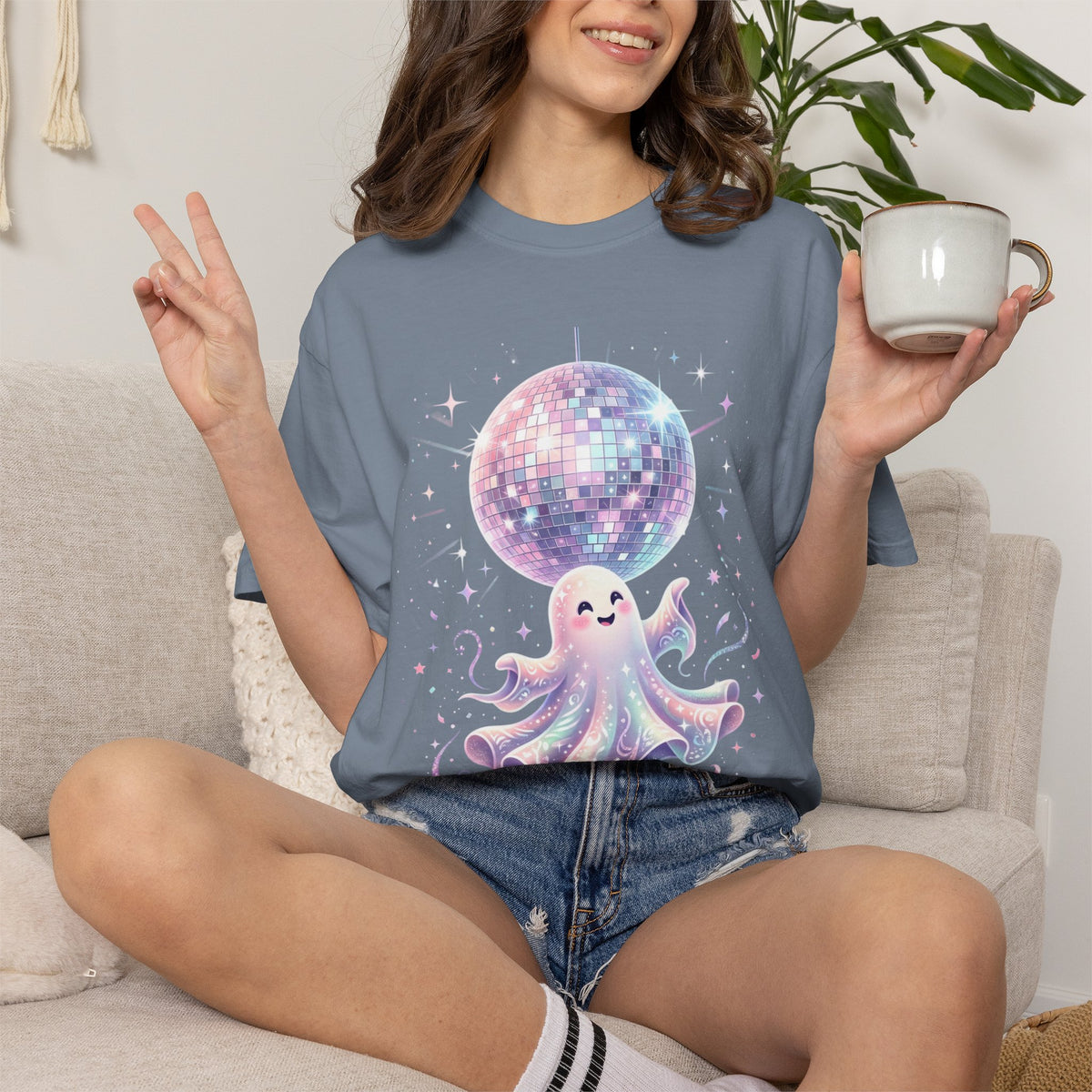 Disco Ball Ghost Tee