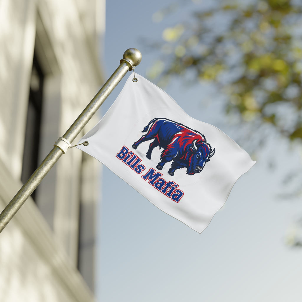 Bills Mafia Double-Sided Tailgate Flag — "Your Mom's Favorite Tailgate Spot"