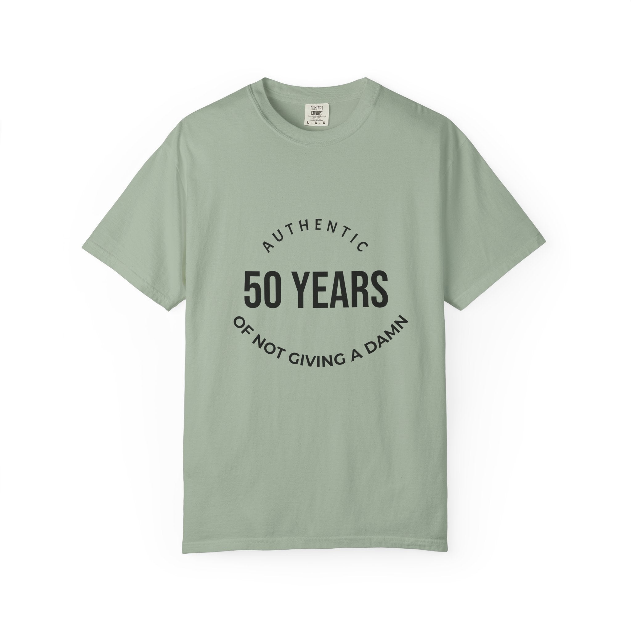 50th Birthday Tee — "50 Years of Not Giving a Damn" Gen X Retro Shirt