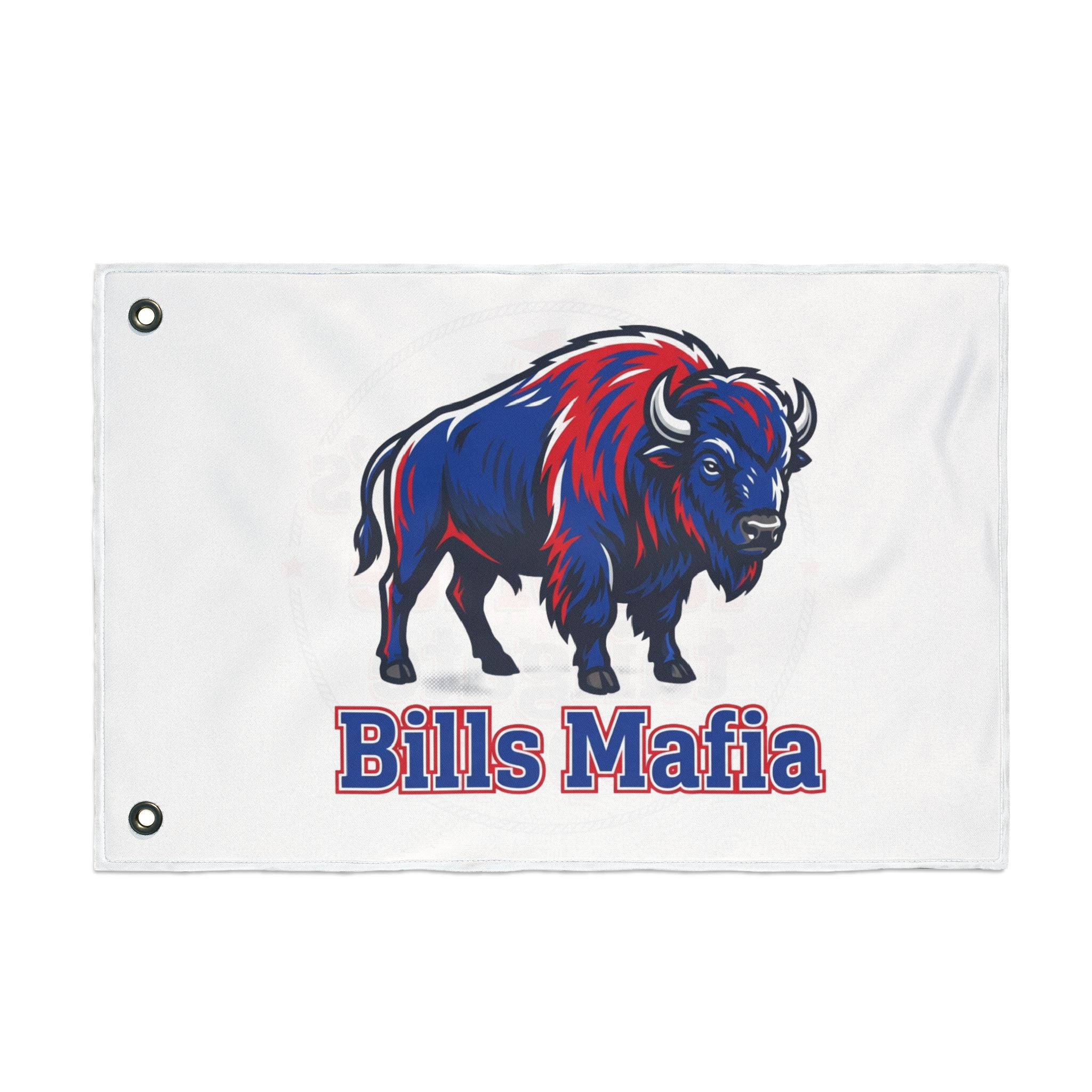 Bills Mafia Double-Sided Tailgate Flag — "Your Mom's Favorite Tailgate Spot"