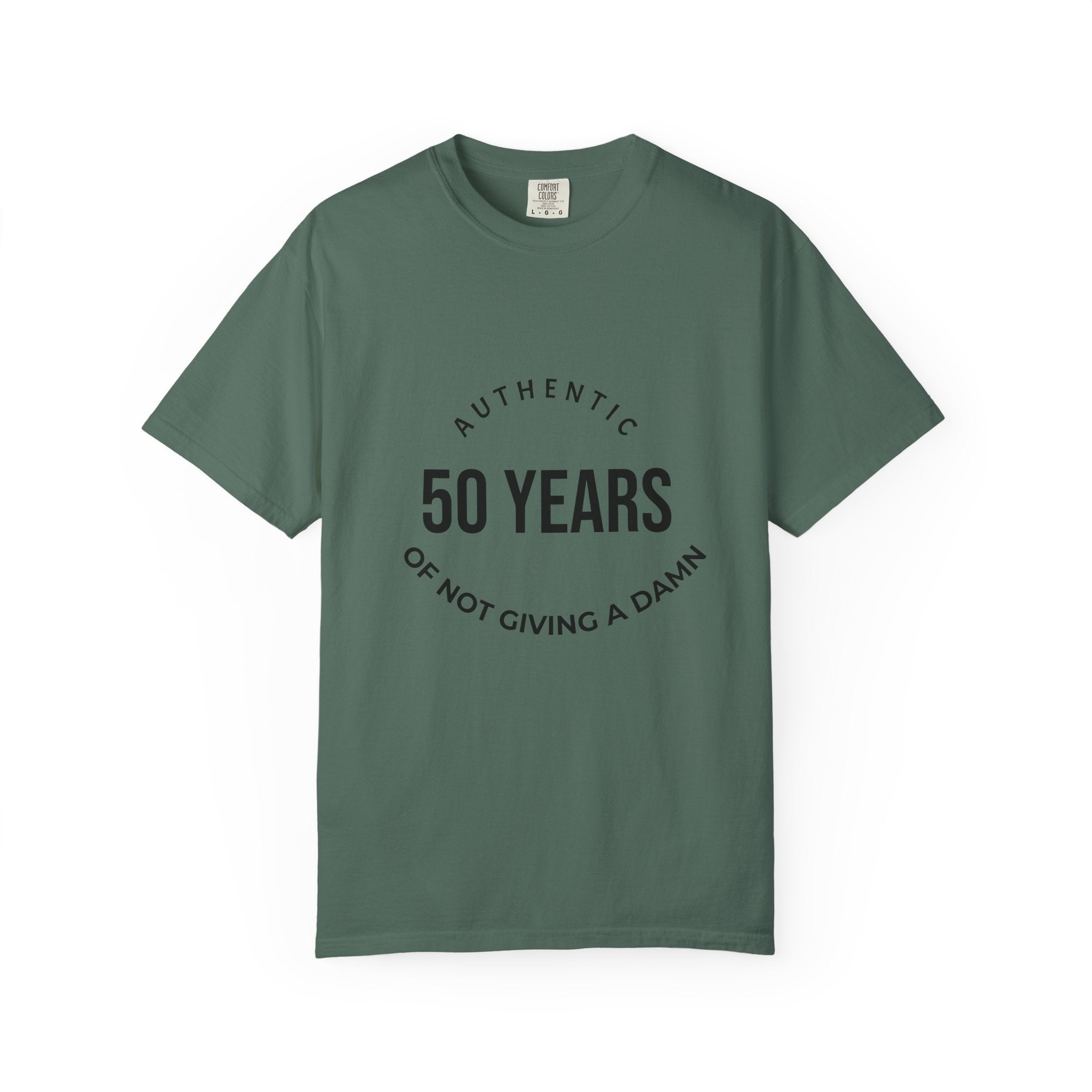 50th Birthday Tee — "50 Years of Not Giving a Damn" Gen X Retro Shirt
