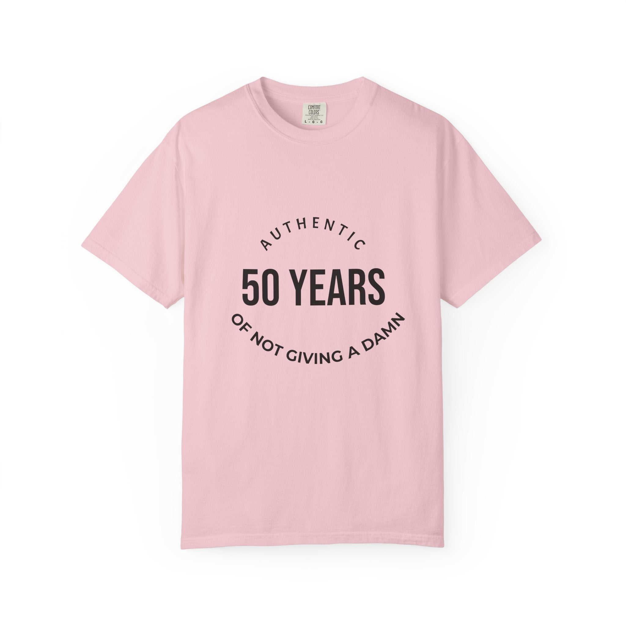 50th Birthday Tee — "50 Years of Not Giving a Damn" Gen X Retro Shirt