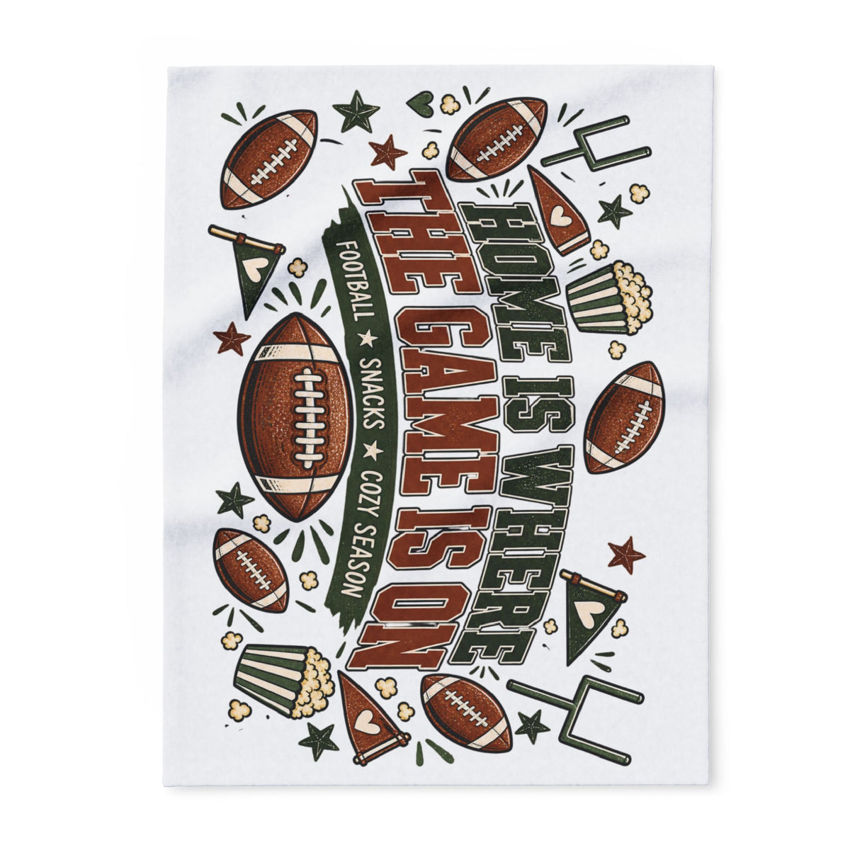 Home Is Where the Game Is On Fleece Blanket 🏈