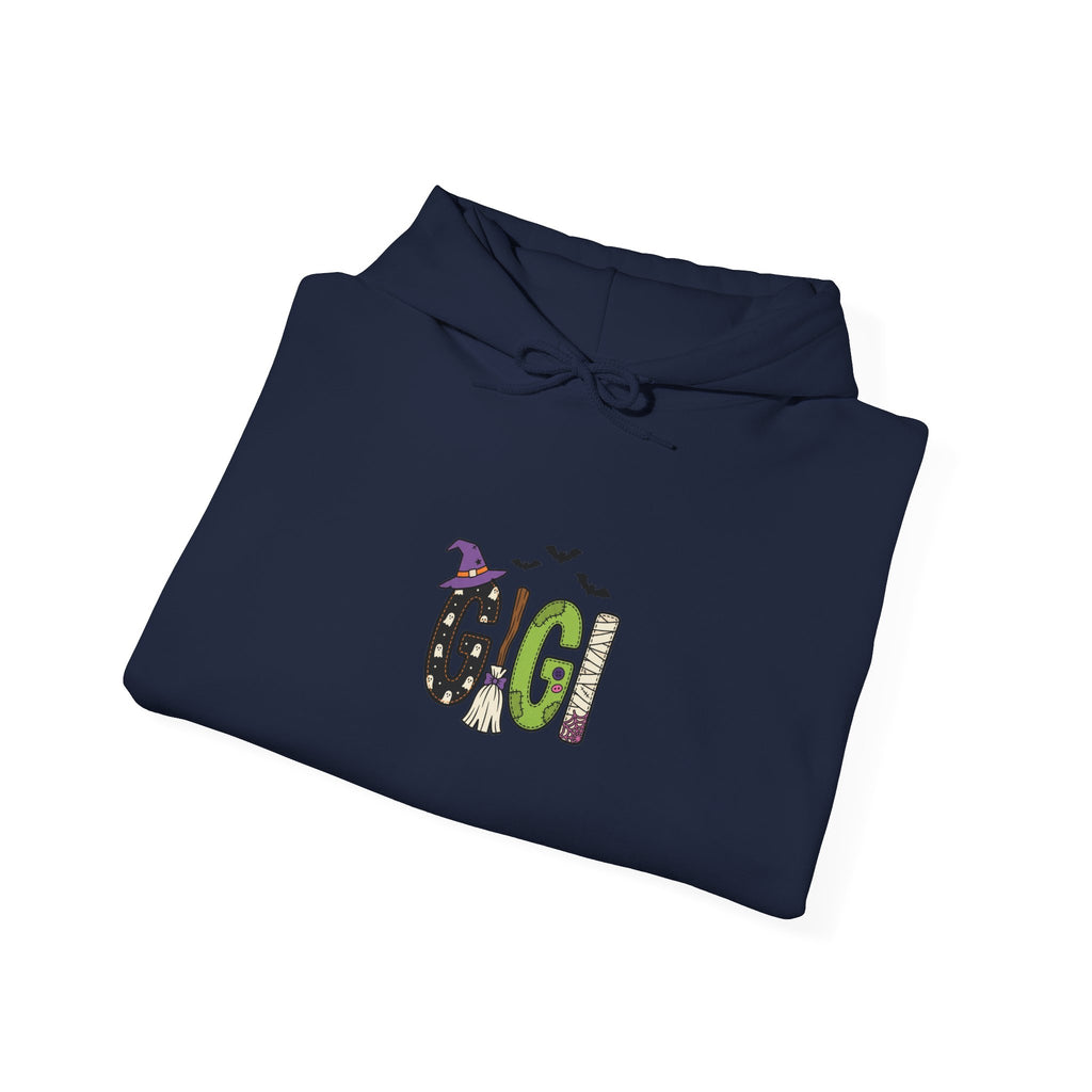 Personalized 'GIGI' Halloween Letters Hoodie | Matching Family Shirts, Spooky Ghosts & Bats
