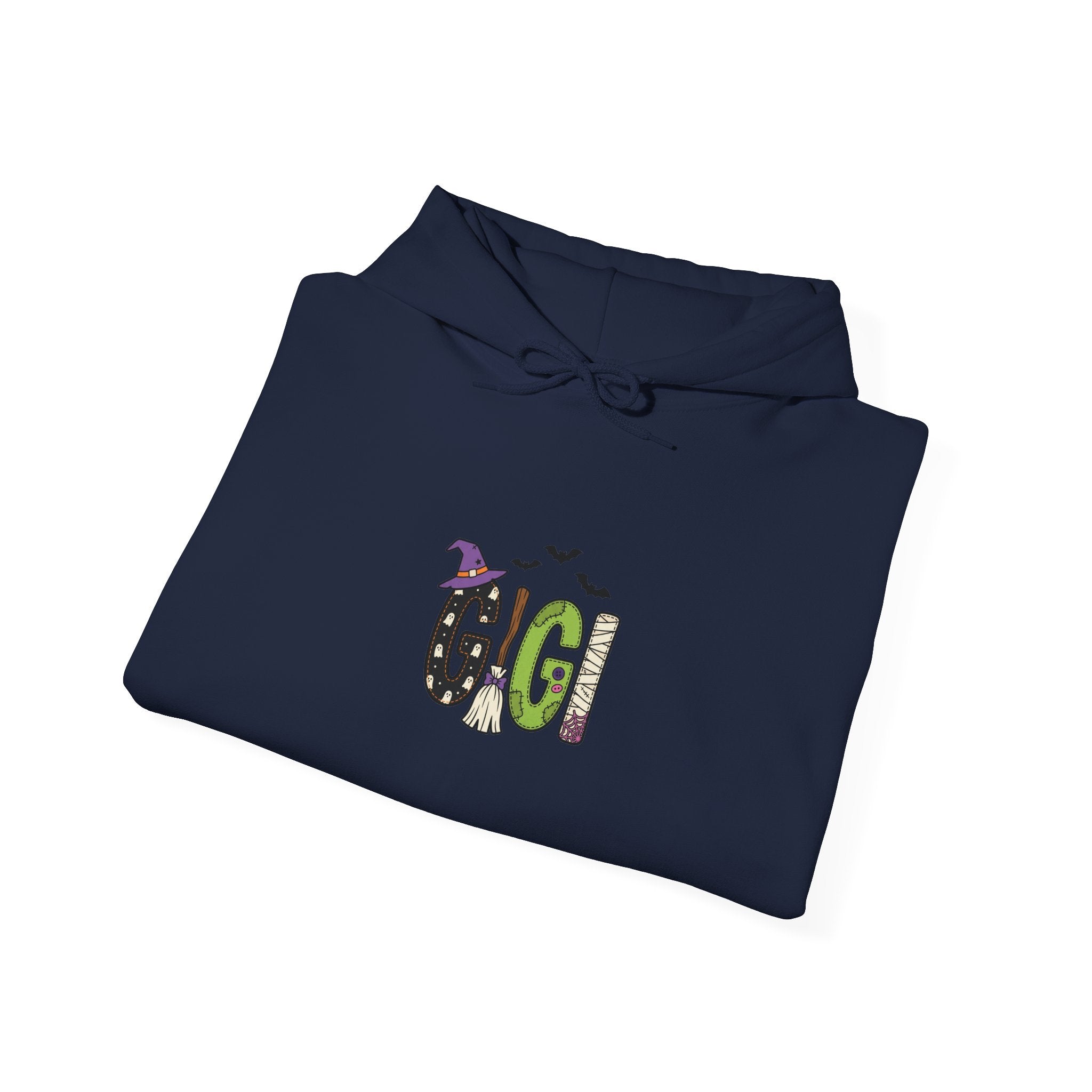 Personalized 'GIGI' Halloween Letters Hoodie | Matching Family Shirts, Spooky Ghosts & Bats