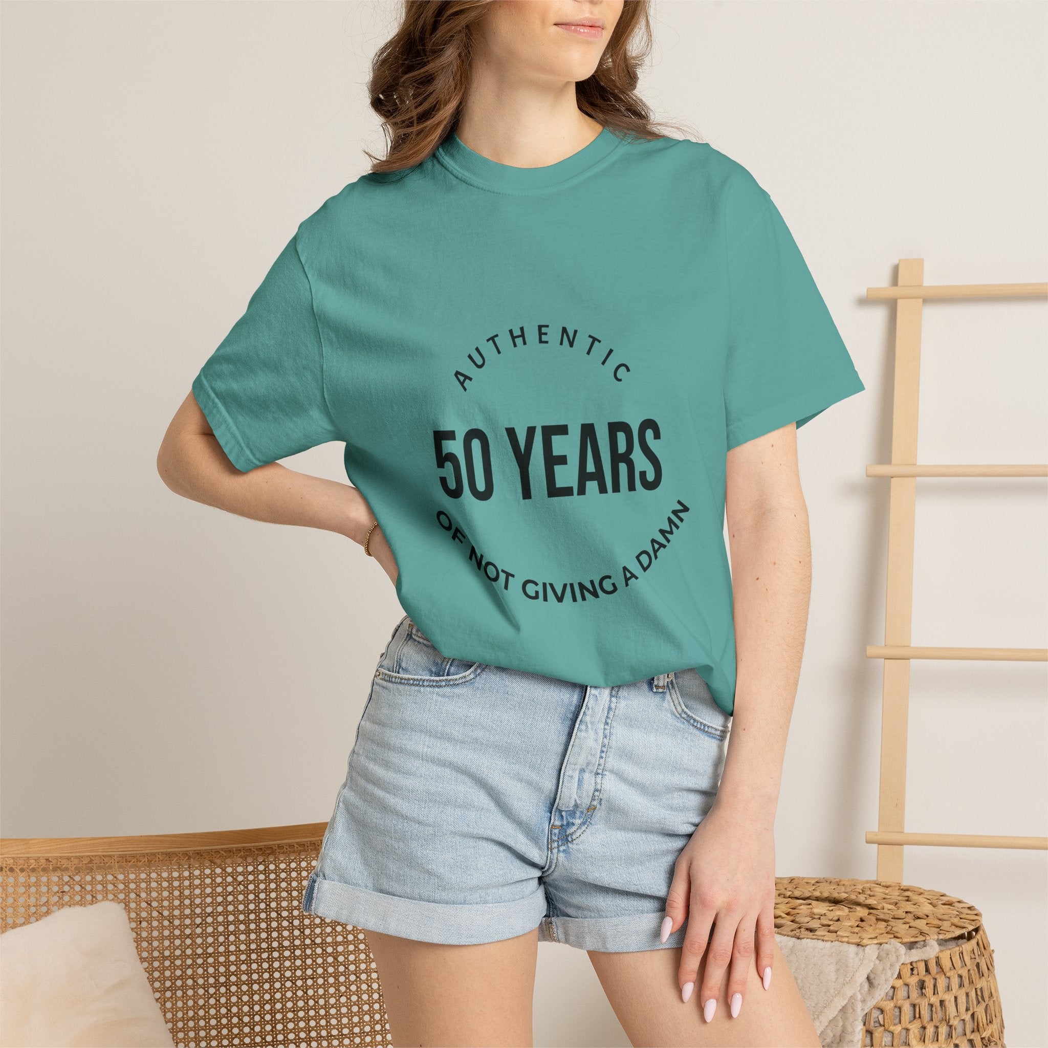 50th Birthday Tee — "50 Years of Not Giving a Damn" Gen X Retro Shirt