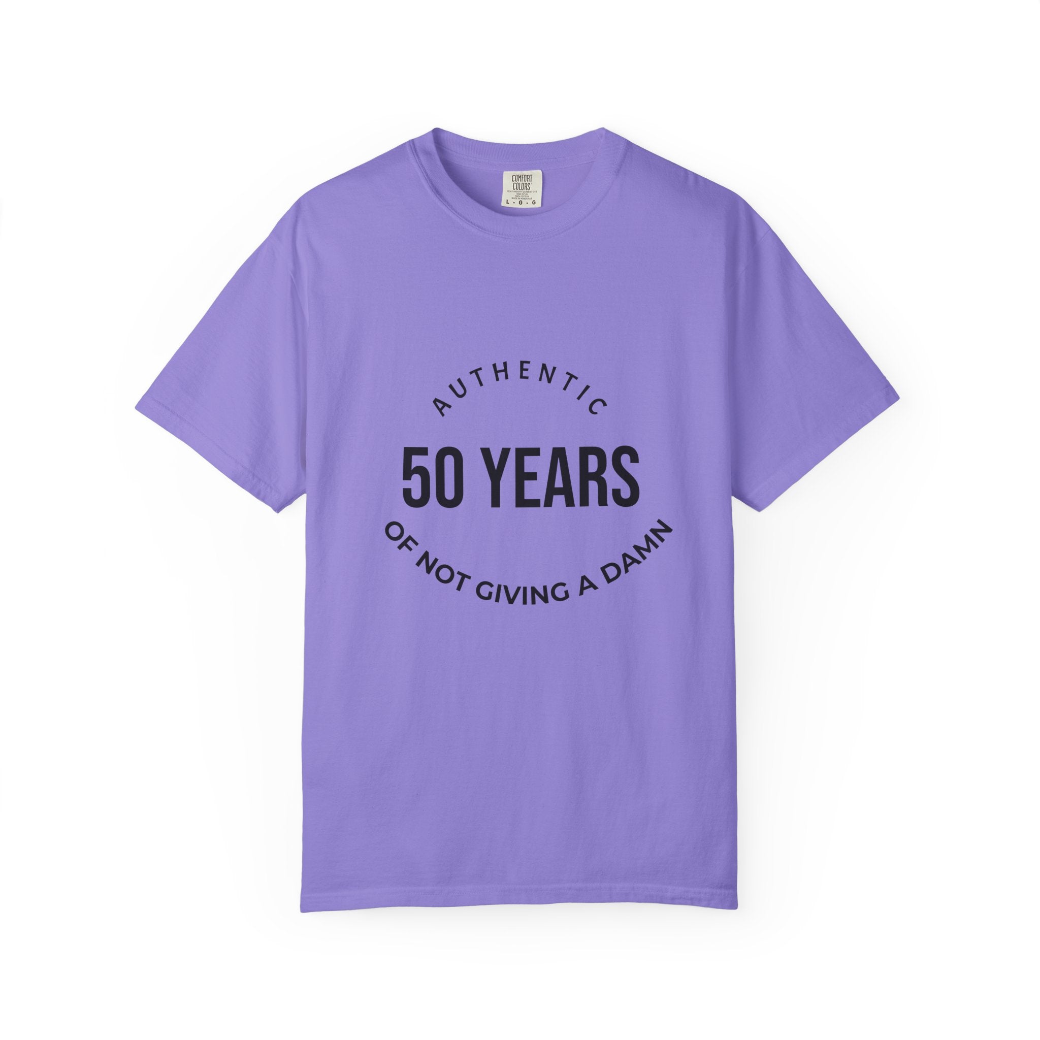 50th Birthday Tee — "50 Years of Not Giving a Damn" Gen X Retro Shirt
