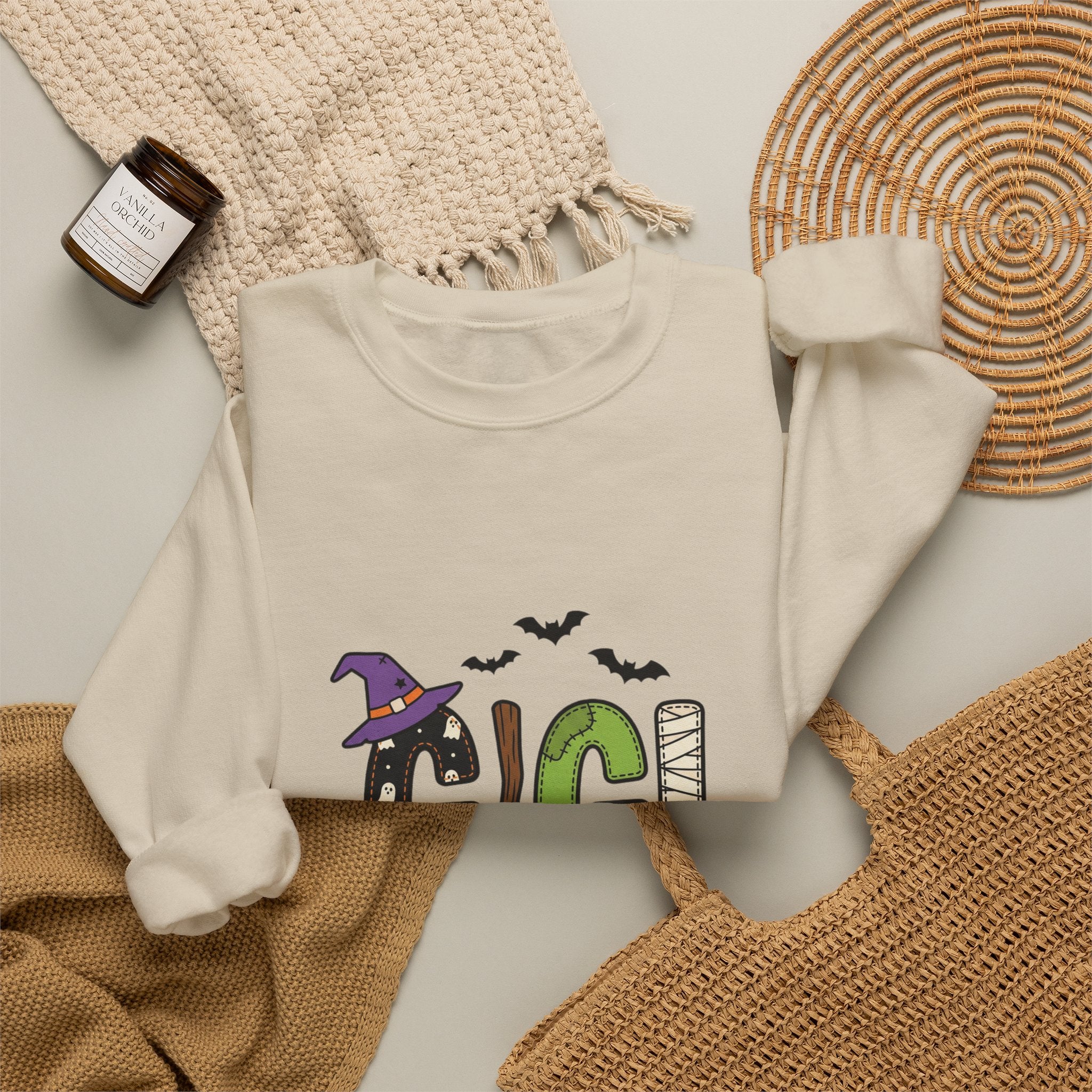 Halloween Gigi Sweatshirt | Matching Family Halloween, Witch Hat Bats Webs