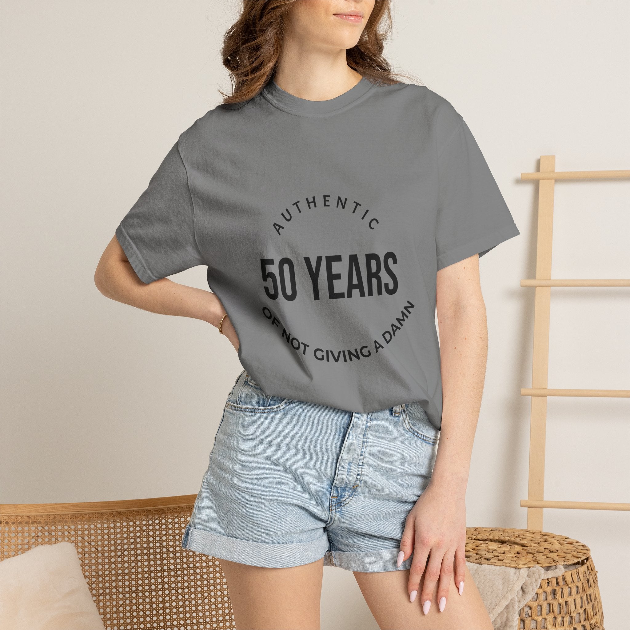 50th Birthday Tee — "50 Years of Not Giving a Damn" Gen X Retro Shirt