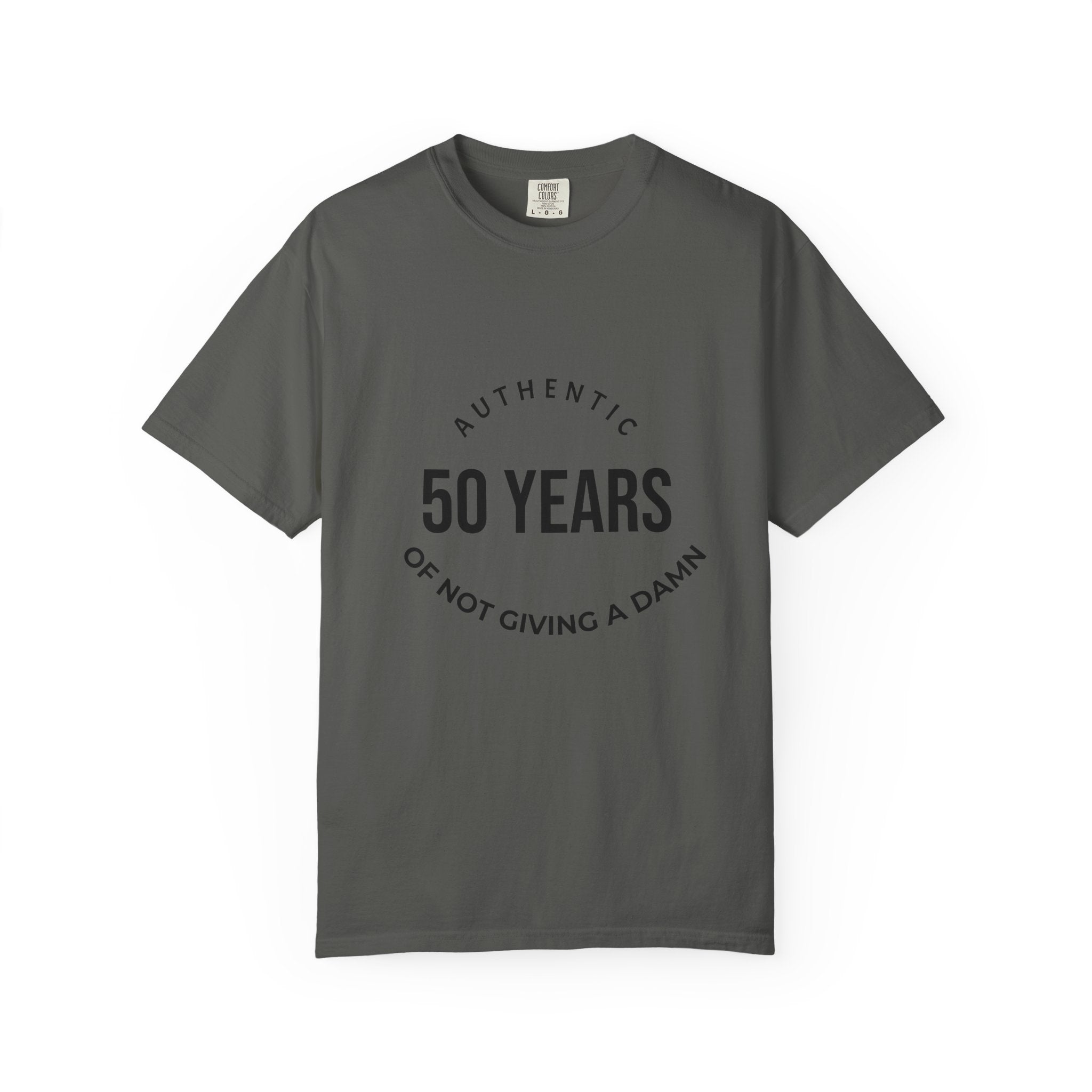 50th Birthday Tee — "50 Years of Not Giving a Damn" Gen X Retro Shirt