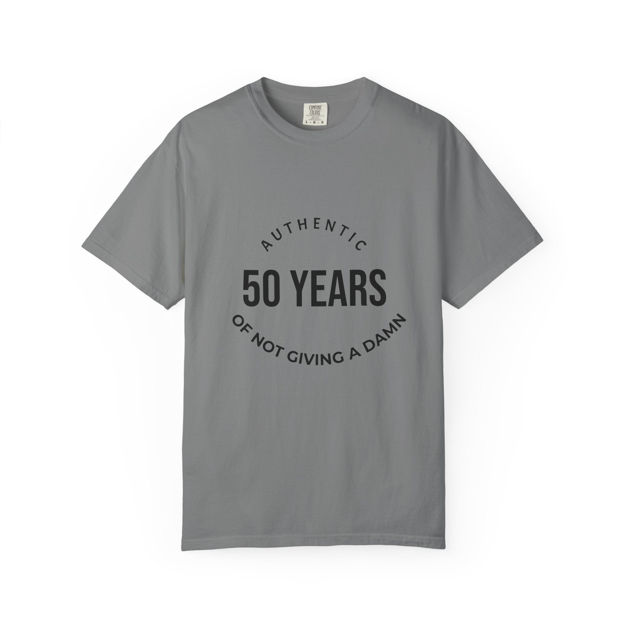 50th Birthday Tee — "50 Years of Not Giving a Damn" Gen X Retro Shirt