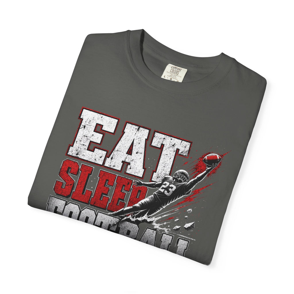 Eat Sleep Football Repeat T-Shirt — Football Fan Tee for Players & Fans