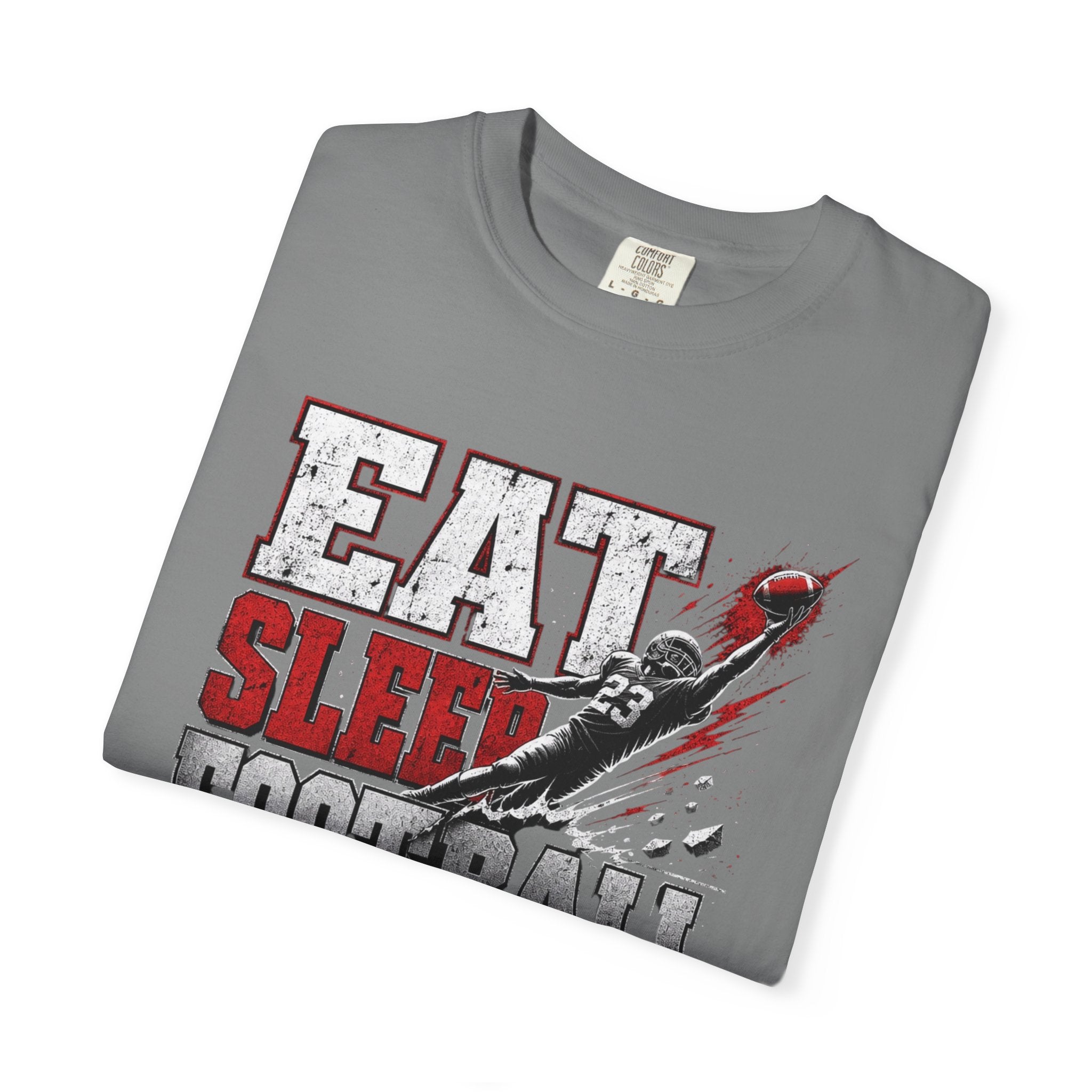 Eat Sleep Football Repeat T-Shirt — Football Fan Tee for Players & Fans
