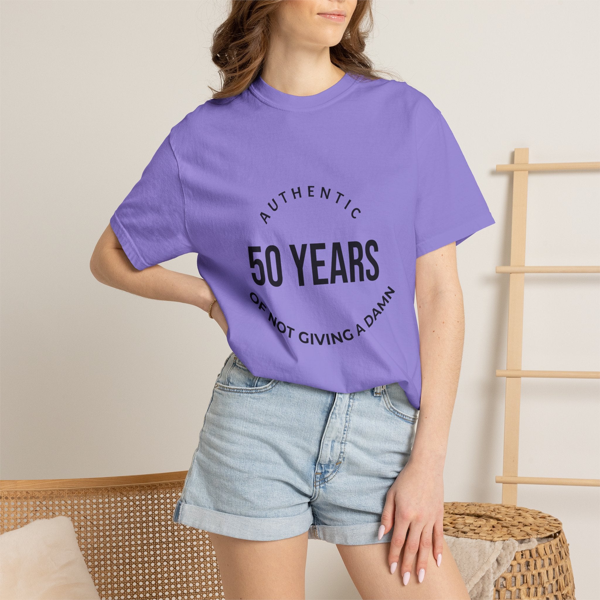 50th Birthday Tee — "50 Years of Not Giving a Damn" Gen X Retro Shirt