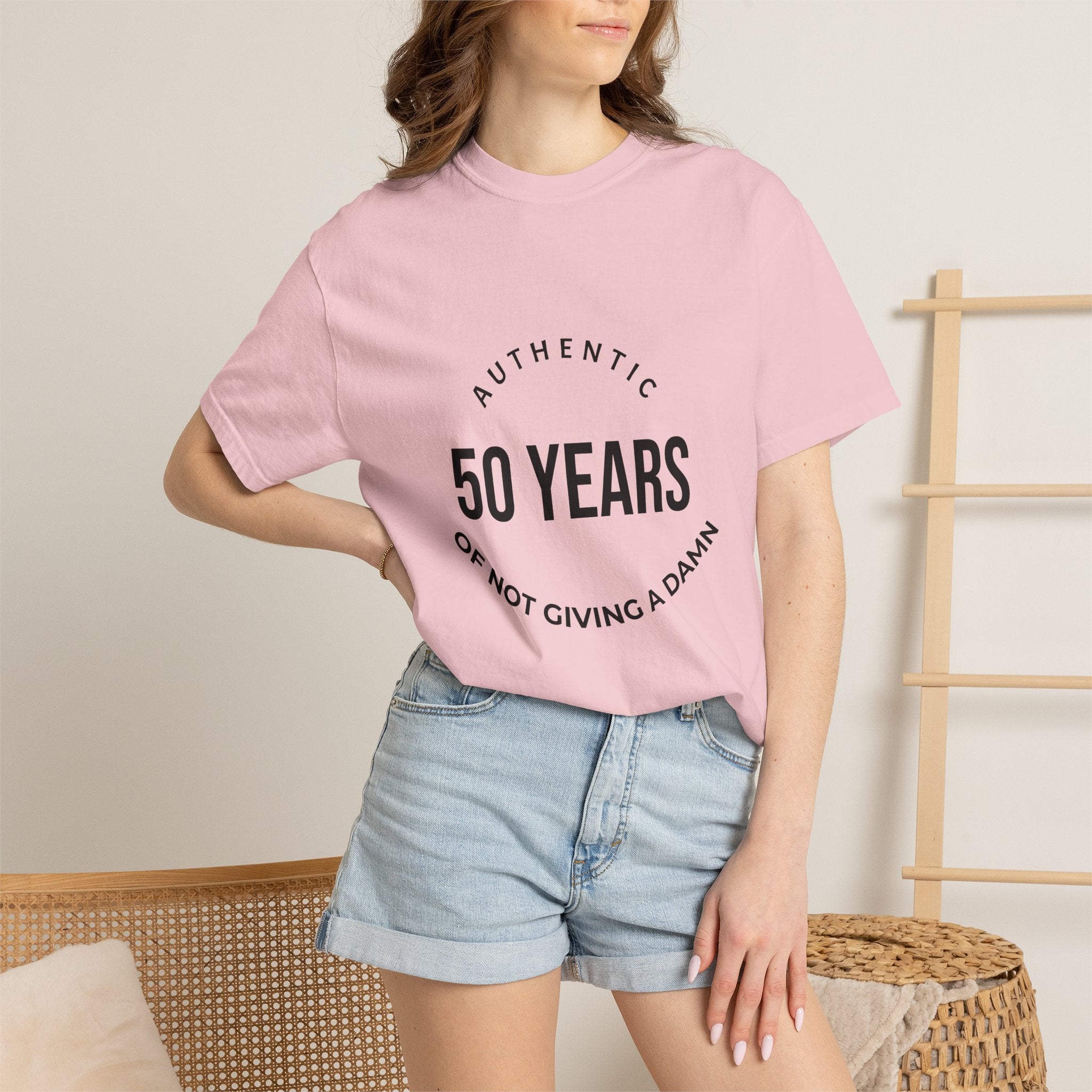 50th Birthday Tee — "50 Years of Not Giving a Damn" Gen X Retro Shirt