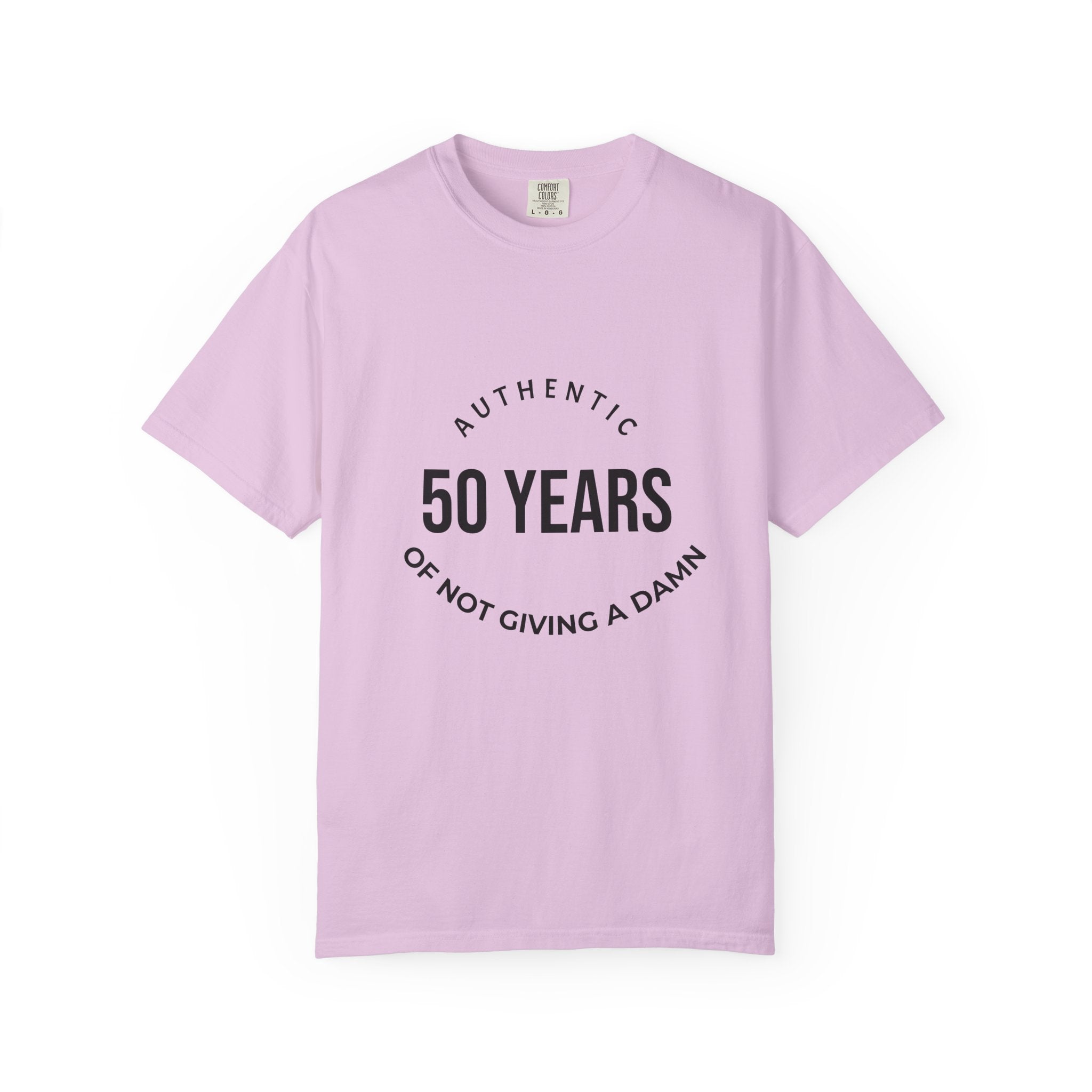 50th Birthday Tee — "50 Years of Not Giving a Damn" Gen X Retro Shirt