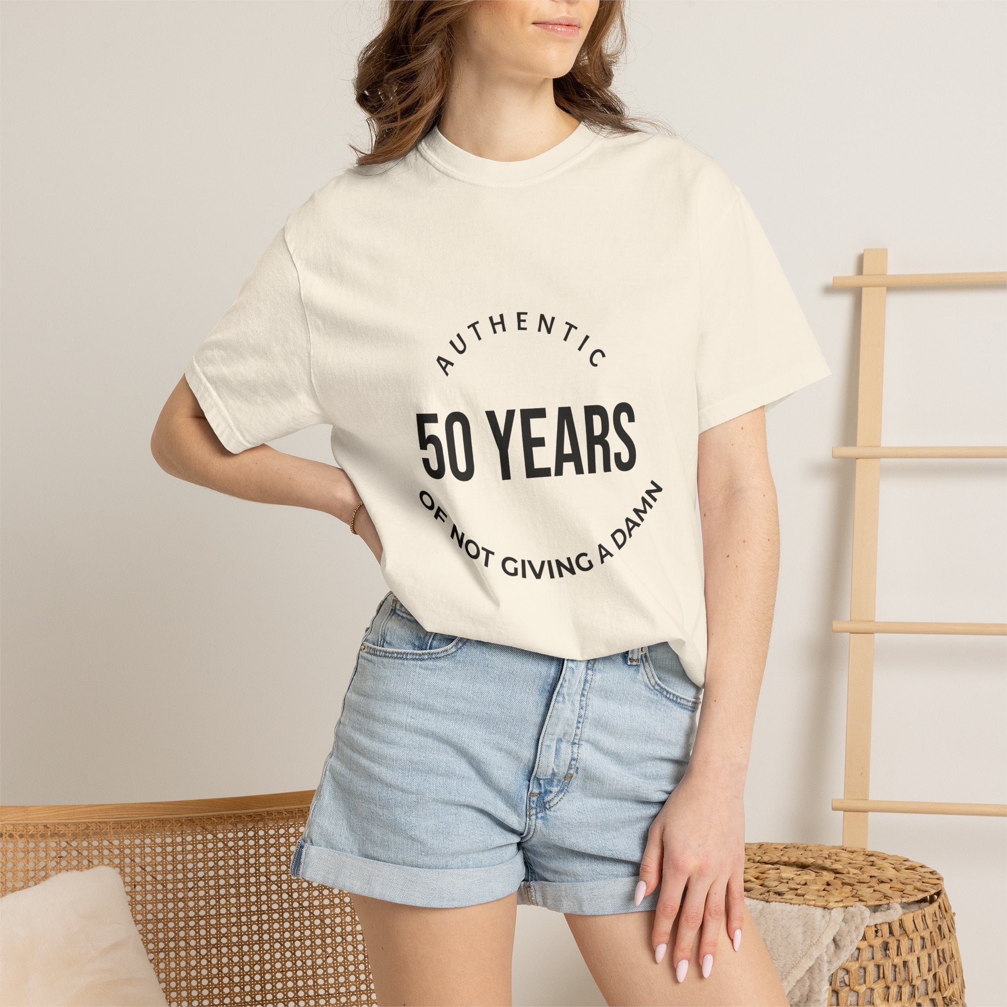 50th Birthday Tee — "50 Years of Not Giving a Damn" Gen X Retro Shirt