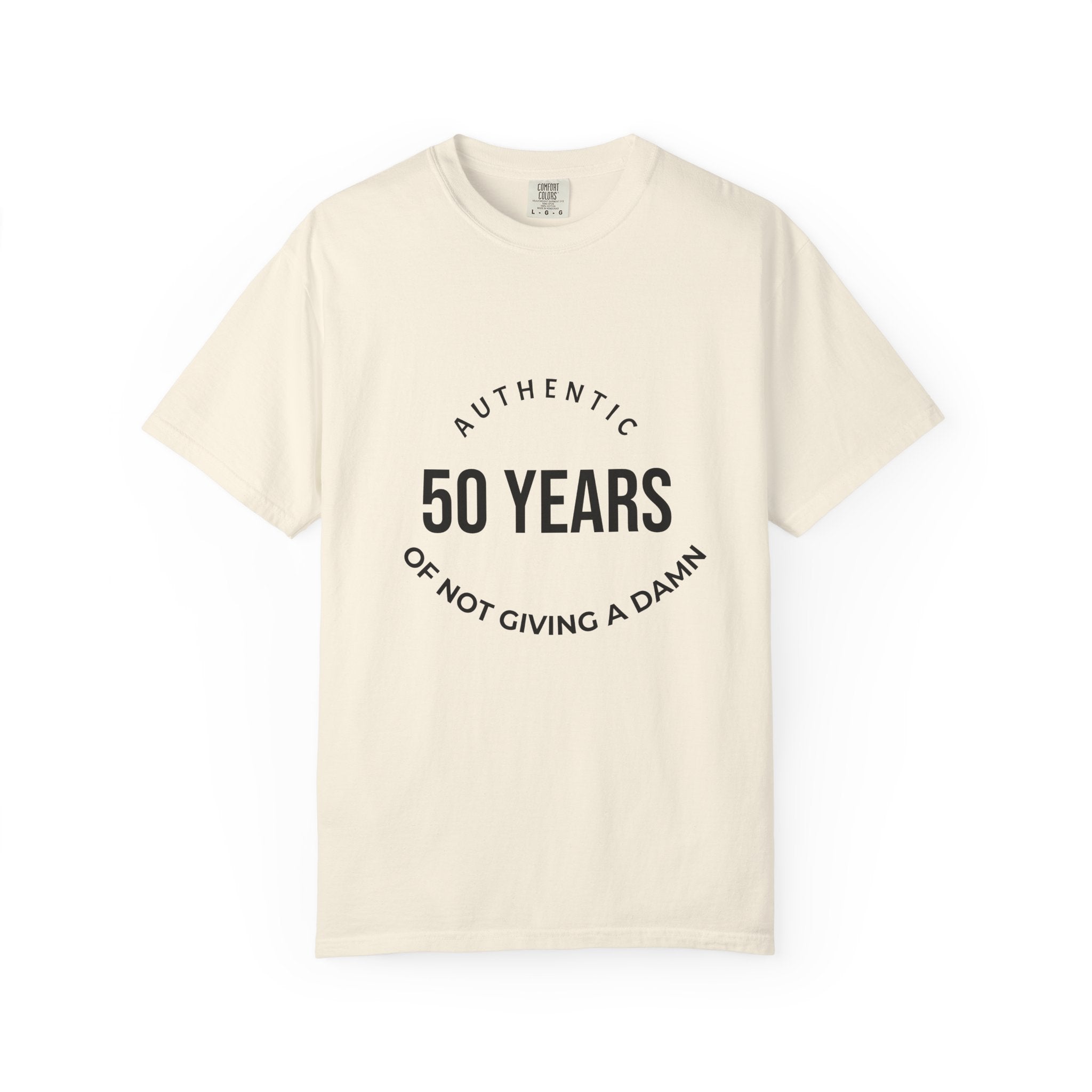 50th Birthday Tee — "50 Years of Not Giving a Damn" Gen X Retro Shirt