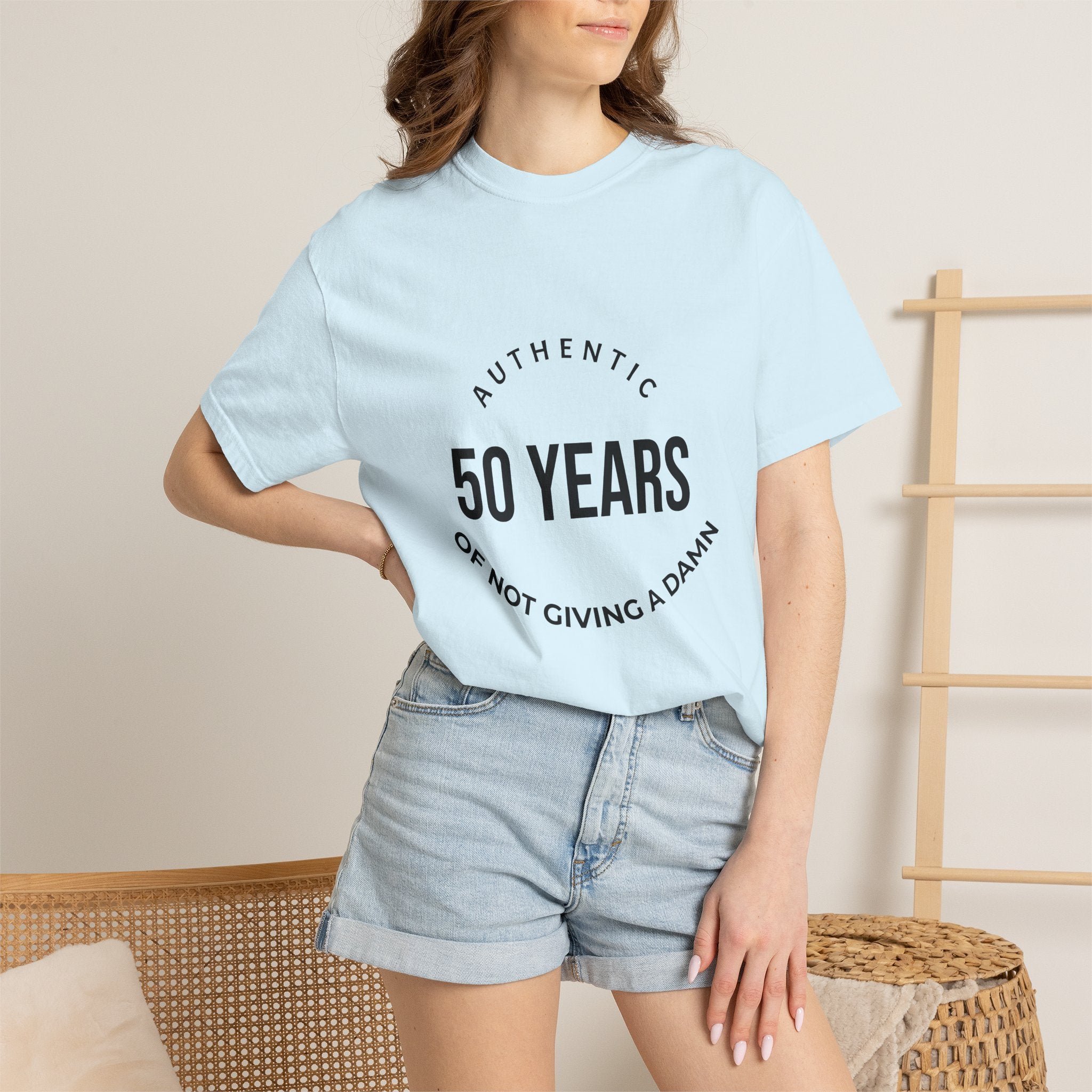 50th Birthday Tee — "50 Years of Not Giving a Damn" Gen X Retro Shirt