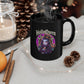 Halloween Queen Black Mug — Gothic Witch Illustration Coffee Cup (11oz/15oz)