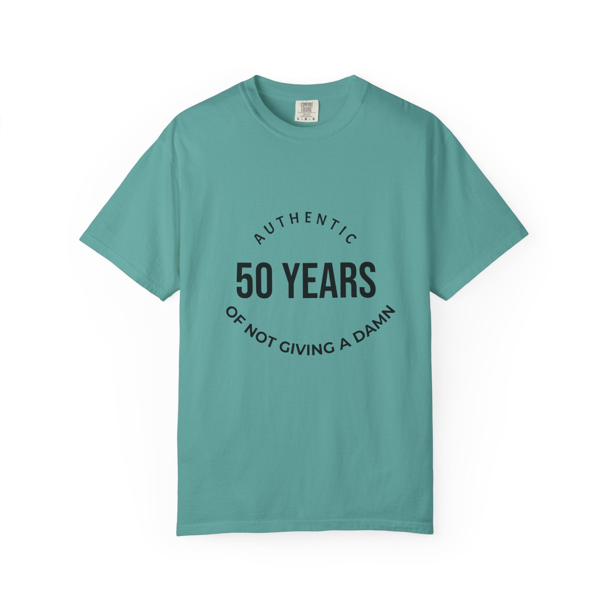 50th Birthday Tee — "50 Years of Not Giving a Damn" Gen X Retro Shirt
