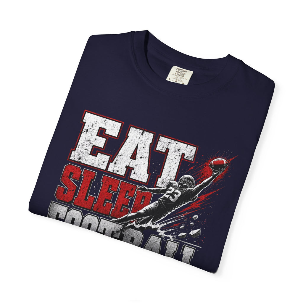 Eat Sleep Football Repeat T-Shirt — Football Fan Tee for Players & Fans