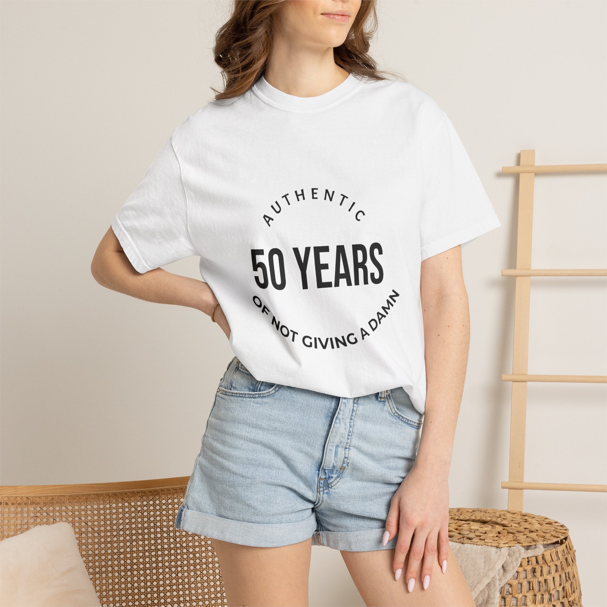 50th Birthday Tee — "50 Years of Not Giving a Damn" Gen X Retro Shirt