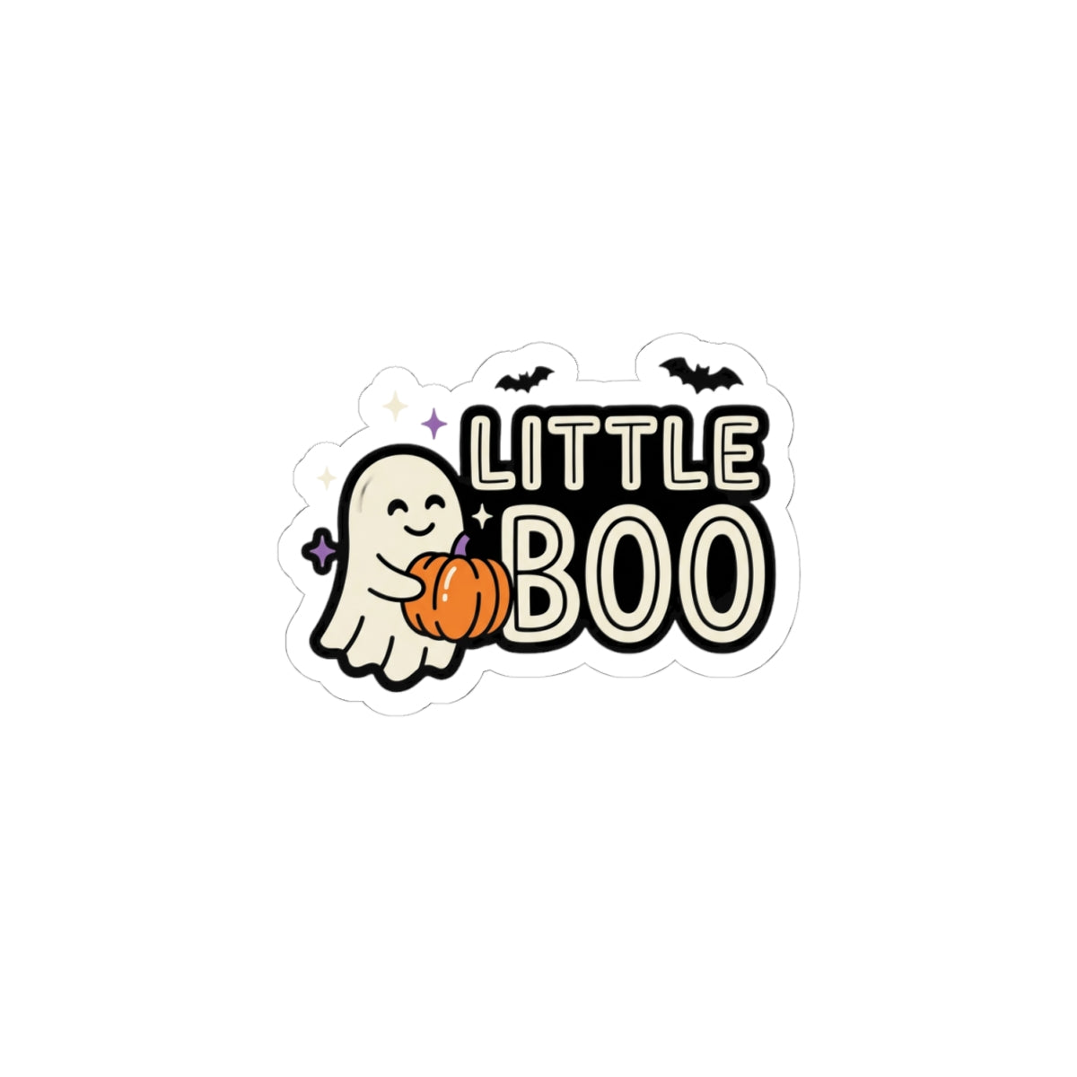 Little Boo Sticker | Halloween family, ghost pumpkin design
